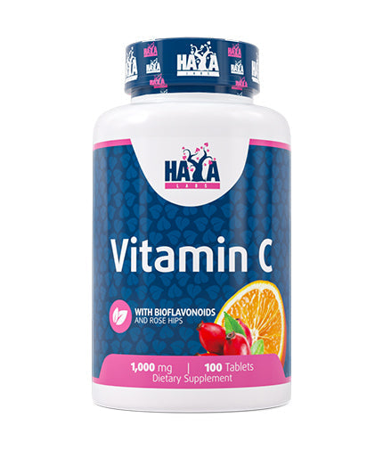 Vitamin C with Bioflavonoids and Rose Hips 1000 mg / 100 Tabs  HAYA LABS - Nutra Best Bulgaria