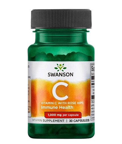 Vitamin C with Rose Hips 1000 mg - 30 капсули  Swanson - Nutra Best Bulgaria