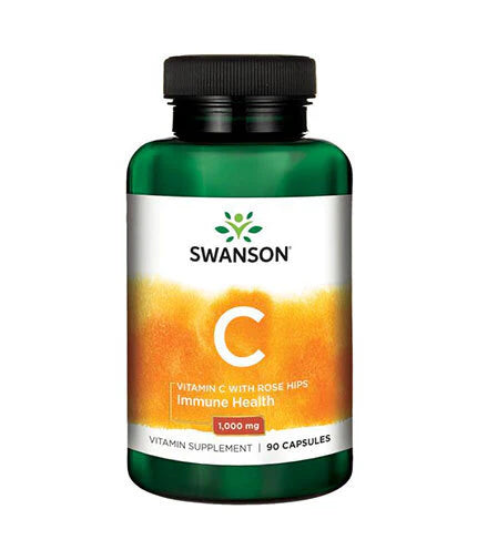Vitamin C with Rose Hips 1000 mg - 90 капсули  Swanson - Nutra Best Bulgaria