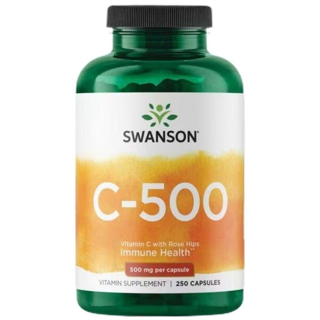 Vitamin C with Rose Hips 500 mg - 250 капсули  Swanson - Nutra Best Bulgaria