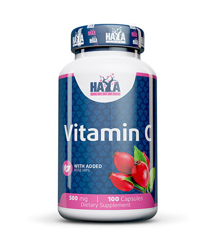 Vitamin C with Rose Hips 500mg / 100 Caps.  Haya Labs - Nutra Best Bulgaria