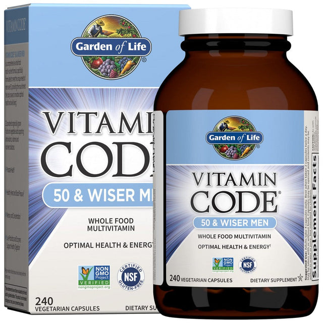 Vitamin Code / 50 & Wiser Men - 240 капсули  Garden Of Life - Nutra Best Bulgaria