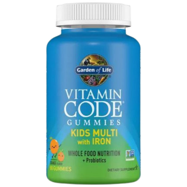 Vitamin Code Kids Multi with Iron Gummies - 90 желирани бонбони  Garden Of Life - Nutra Best Bulgaria