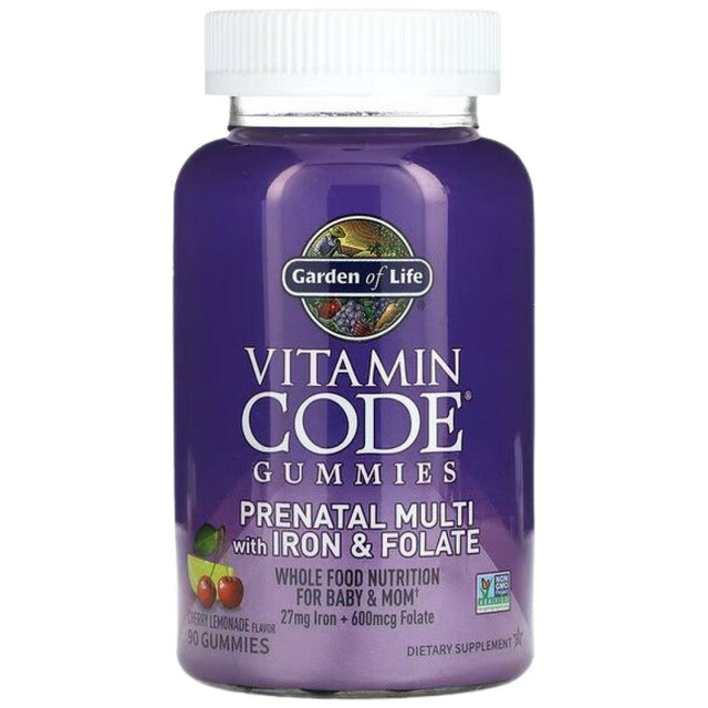 Vitamin Code Prenatal Multi with Iron & Folate Gummies - 90 желирани бонбони  Garden Of Life - Nutra Best Bulgaria