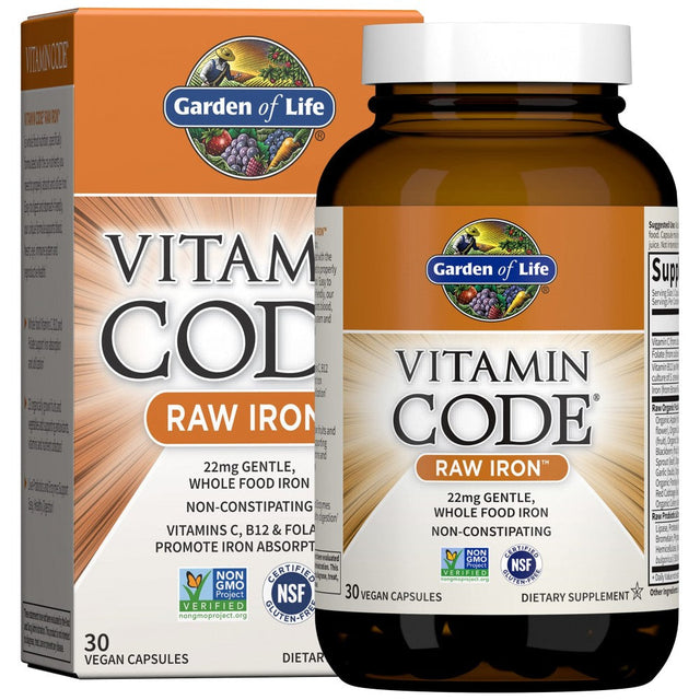 Vitamin Code / Raw Iron - 30 капсули  Garden Of Life - Nutra Best Bulgaria