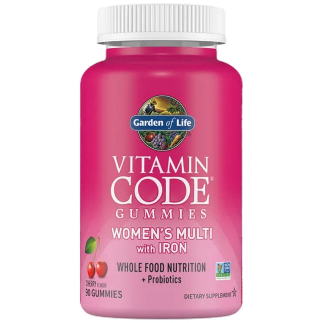 Vitamin Code Women's Multi with Iron + Probiotics Gummies - 90 желирани бонбони  Garden Of Life - Nutra Best Bulgaria