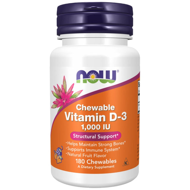 Vitamin D-3 1000 IU | Chewable - 180 Дъвчащи таблетки - Nutra Best