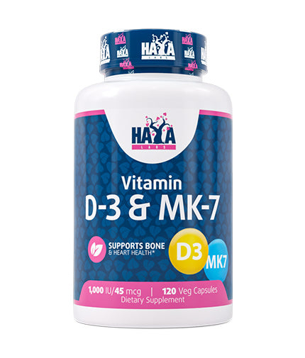 Vitamin D-3 1000 IU & МK-7 45 mcg / 120 Vcaps  HAYA LABS - Nutra Best Bulgaria