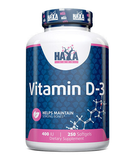 Vitamin D-3 / 400 IU / 250 Softgels  Haya Labs - Nutra Best Bulgaria