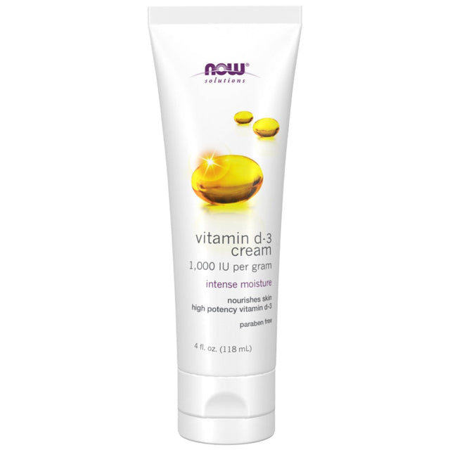 Vitamin D-3 Cream 1000 IU per Gram | Paraben Free - 118 мл  NOW Foods - Nutra Best Bulgaria