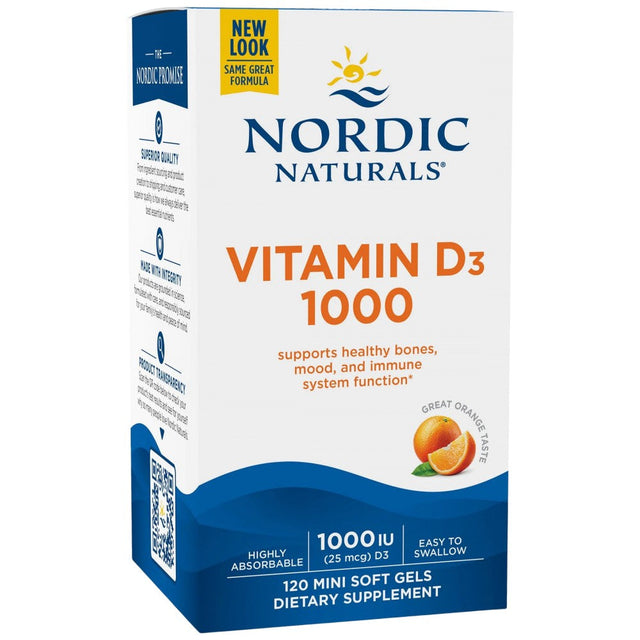 Vitamin D3 1000 IU - 120 Гел капсули  Nordic Naturals - Nutra Best Bulgaria