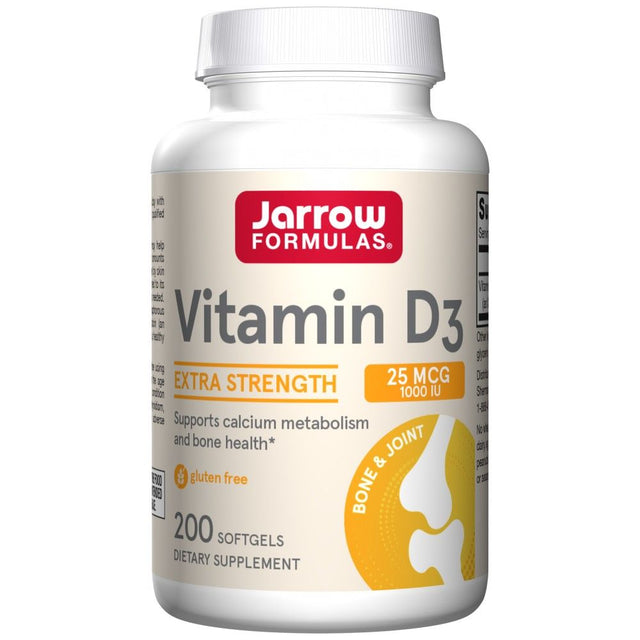 Vitamin D3 1000 IU - 200 Гел капсули  Jarrow Formulas - Nutra Best Bulgaria