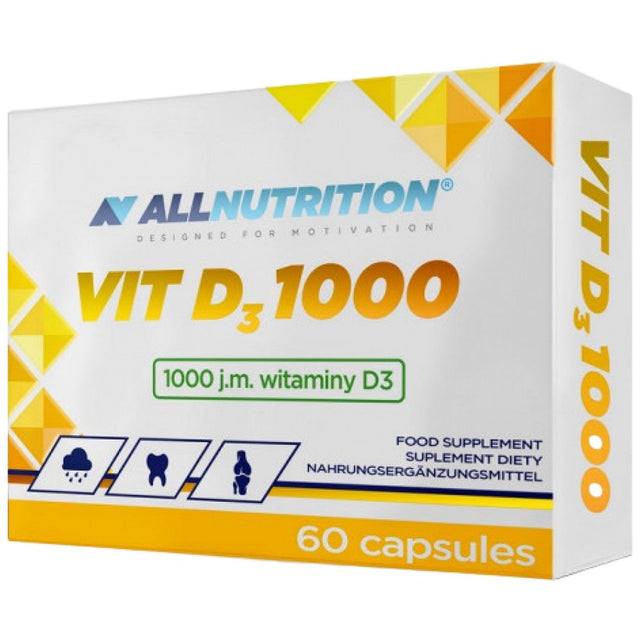 Vitamin D3 1000 IU 60 Гел капсули  AllNutrition - Nutra Best Bulgaria