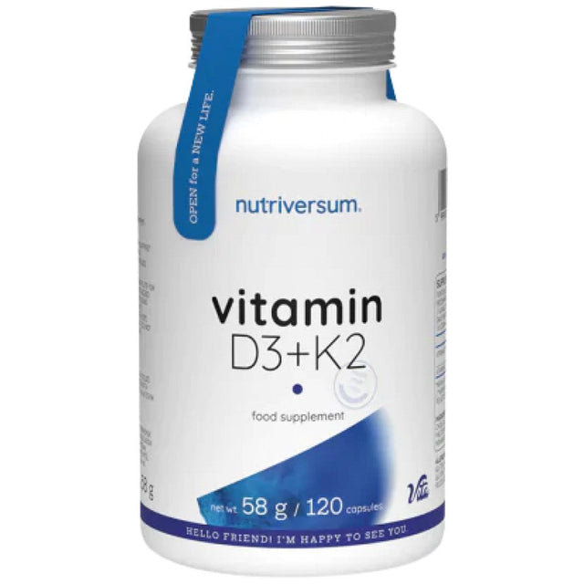 Vitamin D3 1000 + K2 75 mcg - 120 капсули  Nutriversum - Nutra Best Bulgaria