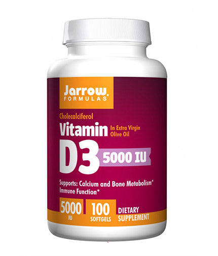Vitamin D3 5000 IU / 100 Softgels  Jarrow Formulas - Nutra Best Bulgaria