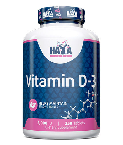 Vitamin D3 / 5000 IU / 250 Tabs  HAYA LABS - Nutra Best Bulgaria