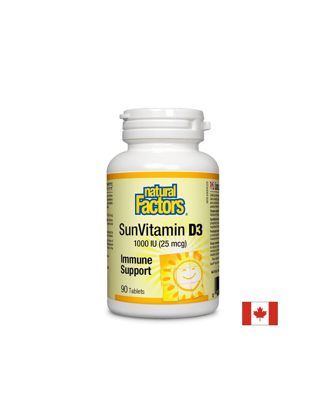Vitamin D3/ Витамин D3 1000 IU, 90 таблетки Natural Factors  Natural Factors - Nutra Best Bulgaria
