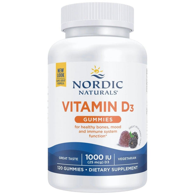 Vitamin D3 Gummies 1000 IU - 120 желирани бонбони  Nordic Naturals - Nutra Best Bulgaria