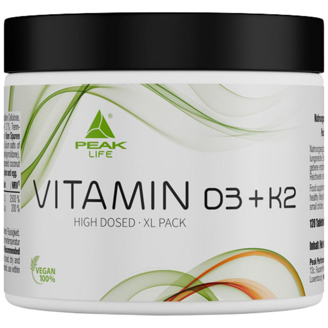 Vitamin D3 + K2 120 Таблетки  PEAK - Nutra Best Bulgaria