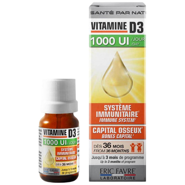 Vitamin D3 Liquid | 200 IU per Drop - 20 мл  Eric Favre - Nutra Best Bulgaria