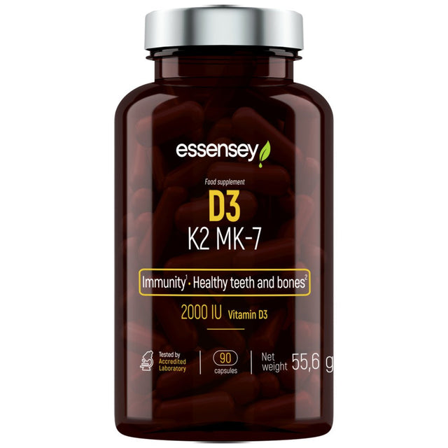 Vitamin D3 + MK7 90 капсули  ESSENSEY - Nutra Best Bulgaria