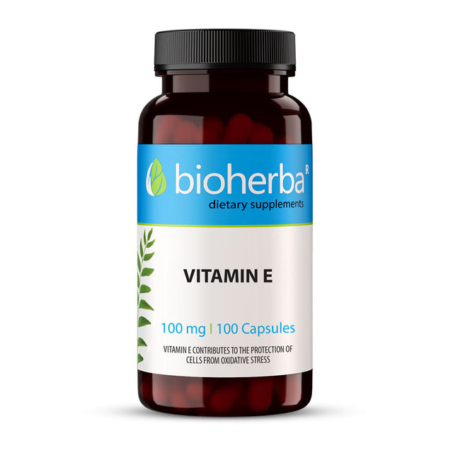 Vitamin E 100 mg - 100 капсули  Bioherba - Nutra Best Bulgaria