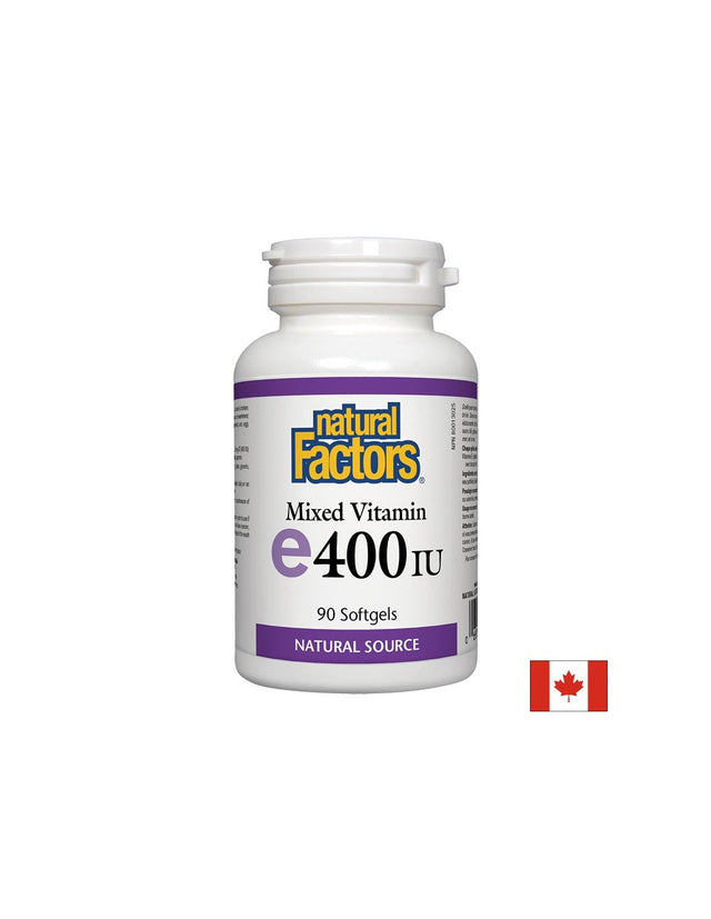 Vitamin E 400 IU · Natural Source 268 mg - 90 Гел капсули  Natural Factors - Nutra Best Bulgaria