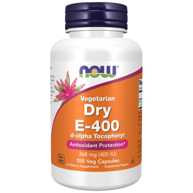 Vitamin E-400 d-alpha Tocopheryl | Vegetarian Dry - 100 капсули  NOW Foods - Nutra Best Bulgaria
