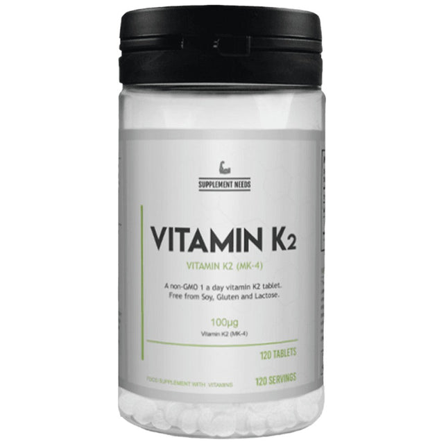 Vitamin K2 MK-4 100 mcg - 120 Таблетки  Supplement Needs - Nutra Best Bulgaria