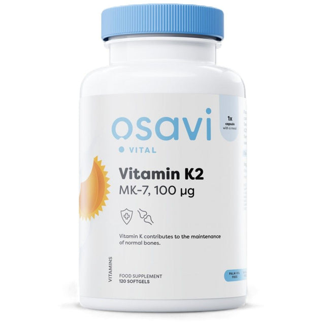 Vitamin K2 MK-7 100 mcg - 120 Гел капсули  Osavi - Nutra Best Bulgaria