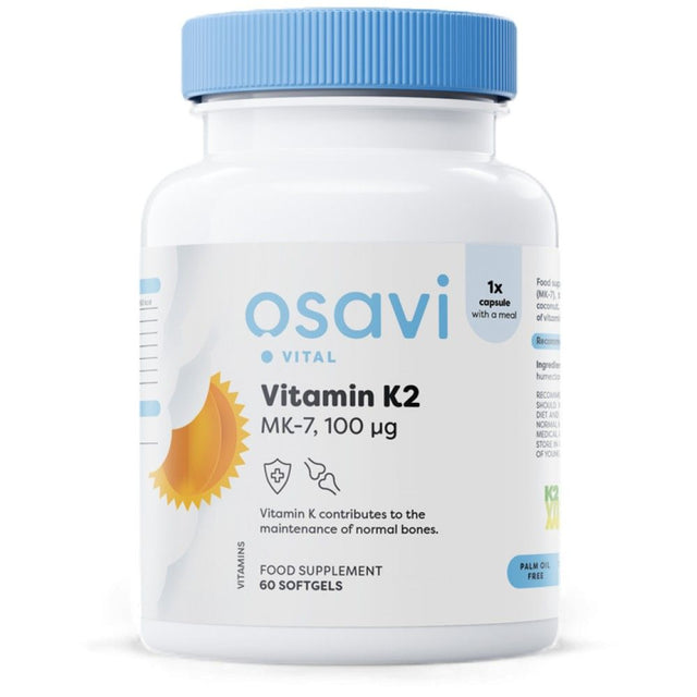 Vitamin K2 MK-7 100 mcg - 60 Гел капсули  Osavi - Nutra Best Bulgaria