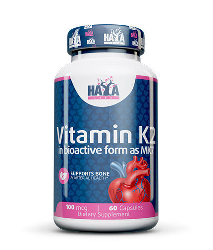 Vitamin K2-Mk7 100mcg / 60 Caps  Haya Labs - Nutra Best Bulgaria