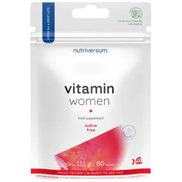 Vitamin Women | Iodine Free - 60 Таблетки  Nutriversum - Nutra Best Bulgaria