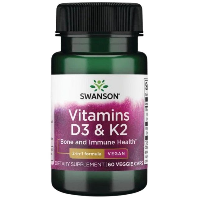 Vitamins D3 and K2 60 капсули  Swanson - Nutra Best Bulgaria
