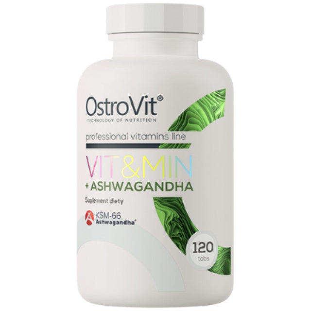 VitandMin + Ashwagandha | Multivitamin Formula + KSM-66® 120 Таблетки  OstroVit - Nutra Best Bulgaria