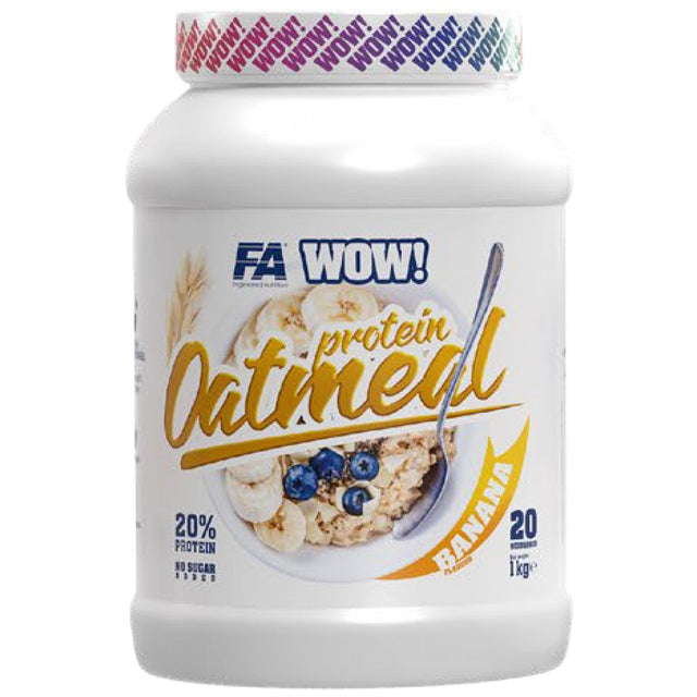 WOW ! Protein Oatmeal | 20% Protein - No Sugar Added - 1000 грама  FA Nutrition - Nutra Best Bulgaria