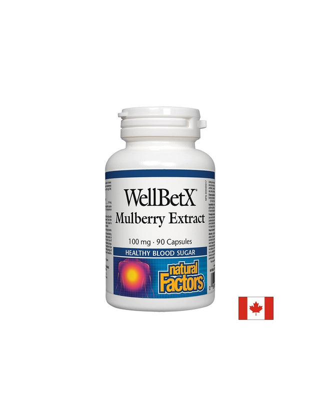 WellBetX Mulberry Extract 100 mg - 90 капсули  Natural Factors - Nutra Best Bulgaria