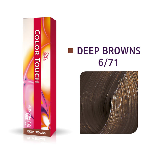 Wella Professionals, Color Touch, Ammonia-Free, Semi-Permanent Hair Dye, 6/71 Dark Blonde Ash Chestnut, 60 ml  Wella Professionals - Nutra Best Bulgaria