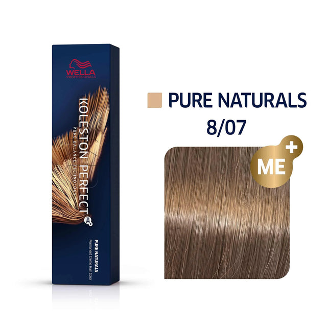 Wella Professionals, Koleston Perfect Me+, Permanent Hair Dye, 8/07 Light Blonde Natural Chestnut, 60 ml  Wella Professionals - Nutra Best Bulgaria