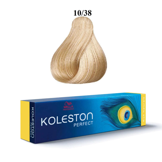 Wella Professionals, Koleston Perfect, Permanent Hair Dye, 10/38 Bright Light Blonde Golden Blue, 60 ml  Wella Professionals - Nutra Best Bulgaria