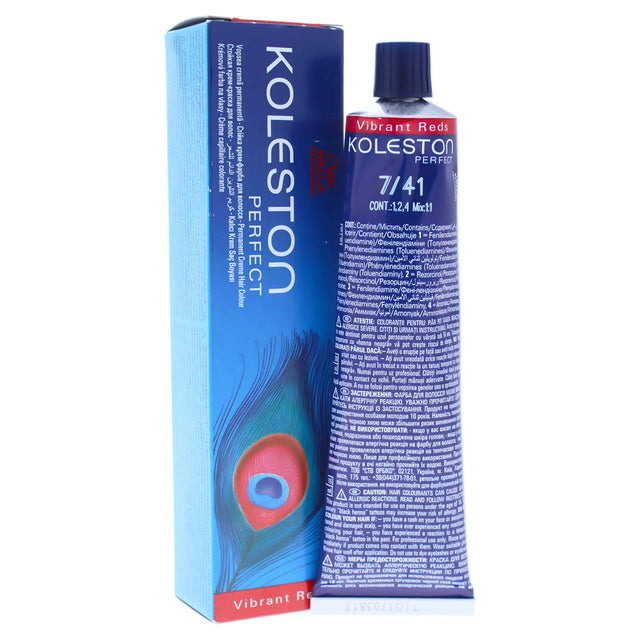 Wella Professionals, Koleston Perfect, Permanent Hair Dye, 7/41 Medium Red Ash Blonde, 60 ml  Wella Professionals - Nutra Best Bulgaria