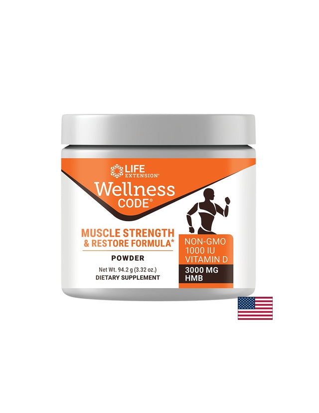 Мускулна функция - Wellness Code, 94.2 g прах  Life Extension - Nutra Best Bulgaria