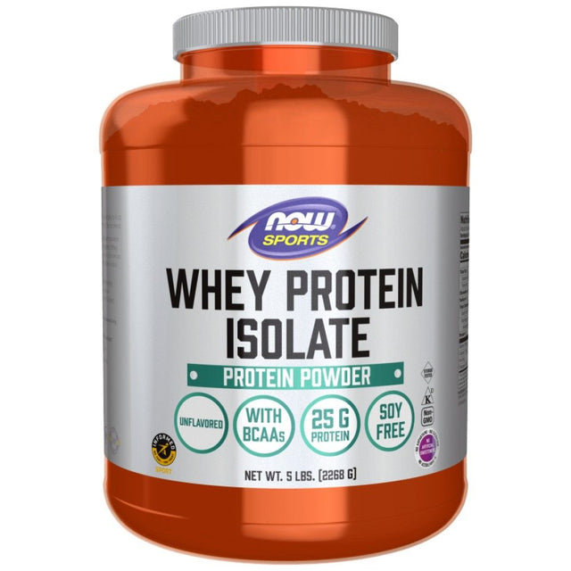 Whey Protein Isolate /Unflavored/ - 2268 грама  NOW Foods - Nutra Best Bulgaria
