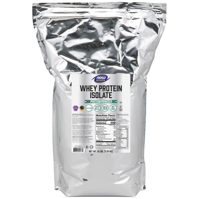 Whey Protein Isolate /Unflavored/ - 4536 грама  NOW Foods - Nutra Best Bulgaria