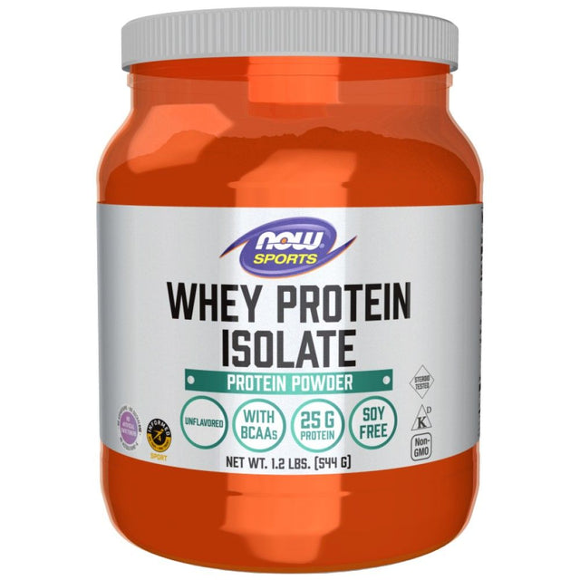 Whey Protein Isolate /Unflavored/ - 544 грама  NOW Foods - Nutra Best Bulgaria