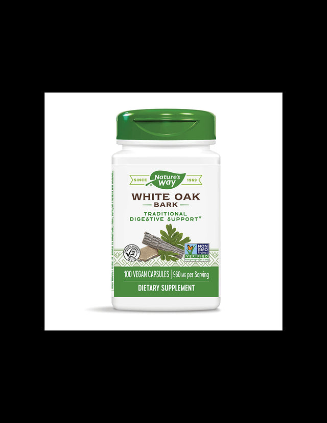 White Oak Bark/ Бял дъб (кора) 480 mg х 100 капсули Nature’s Way  Nature’s Way - Nutra Best Bulgaria
