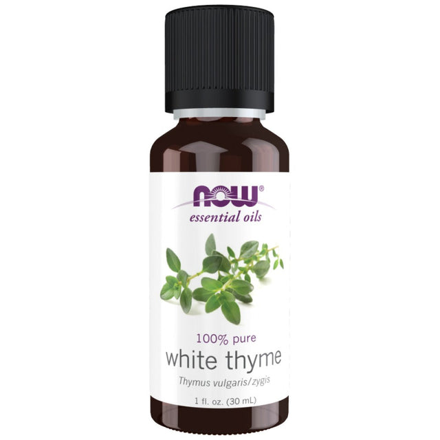 White Thyme Oil | 100% Thymus Vulgaris / Zygis - 30 мл  NOW Foods - Nutra Best Bulgaria