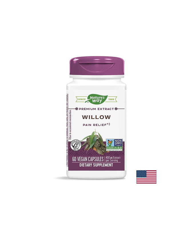 White Willow 400 mg - 60 капсули  Nature’s Way - Nutra Best Bulgaria