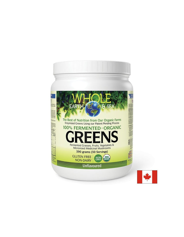 Whole Earth & Sea - 100% ферментирали органик растителни храни, неовкусен х 390 g пудра Natural Factors  Natural Factors - Nutra Best Bulgaria