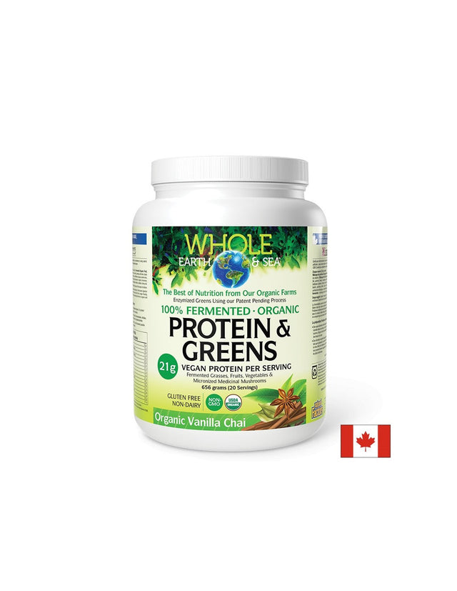 Органик ферментирали храни и медицински гъби - Whole earth and sea® - Източник на протеин и антиоксиданти, 656 g, прах  Natural Factors - Nutra Best Bulgaria